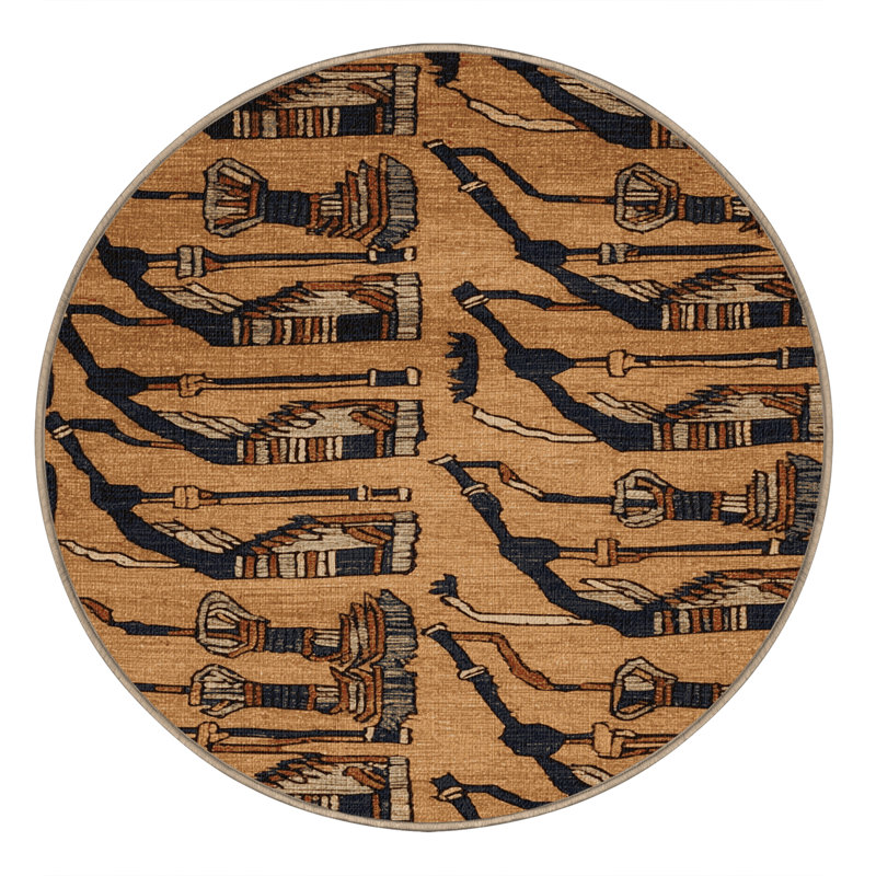  Tapis de musique de cornemuse lavable, Rectangle 7 pi x 9 pi
