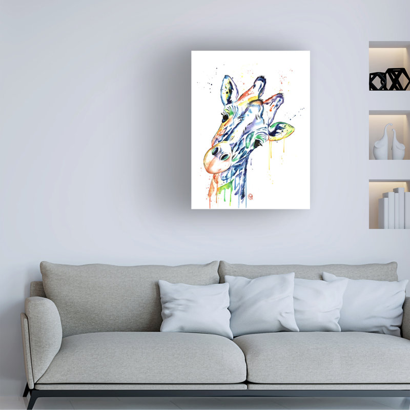 «Lisa Whitehouse Girafe», art sur toile, H 19 po x l 14 po