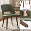 Ensemble de 4 chaises d'appoint rembourrées en similicuir avec pieds en bois massif pour salle à manger-1068077697-1068077709