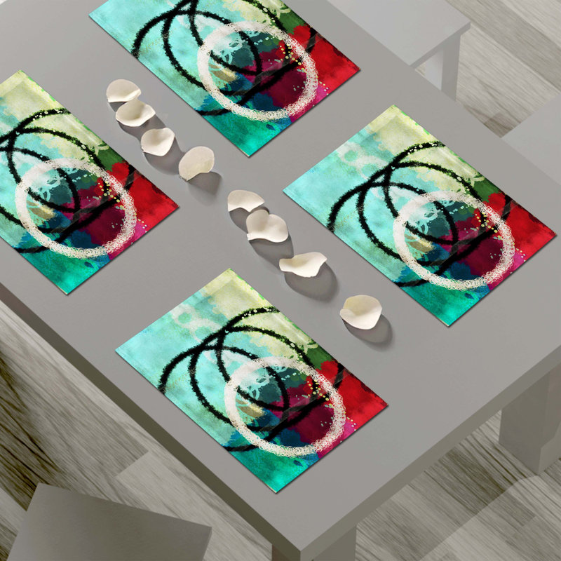 Polyester Abstract Rectangle Placemat