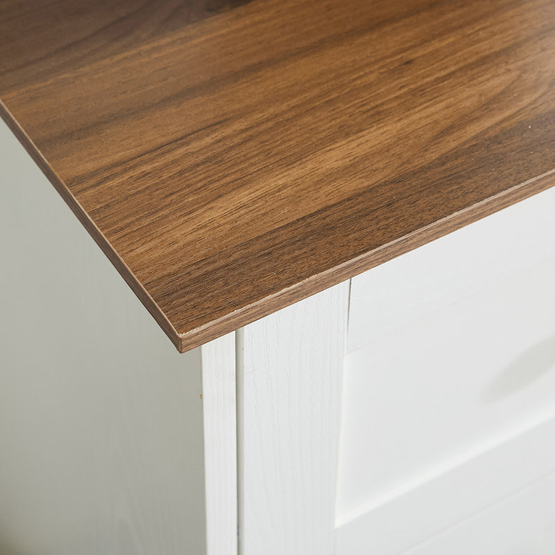 Commode Farmhouse avec prise de courant, commode de rangement à 6 tiroirs, commode rustique pour chambre à coucher, salon, couloir