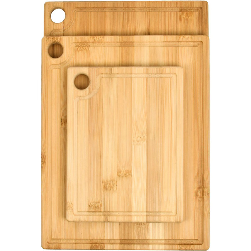Ervine 3-Piece Bamboo Chopping Board Set