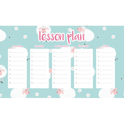 Magnetic Lesson Plan Cute Sheep