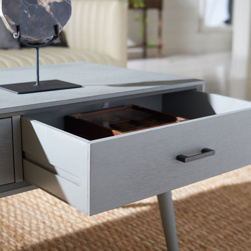 Table basse avec rangement Foerster, Gris patiné