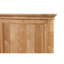 Grand cadre de lit grand style, couleur chêne naturel, tête de lit en planches, lit en bois avec motif, bois d'ingénierie et bois d'hévéa