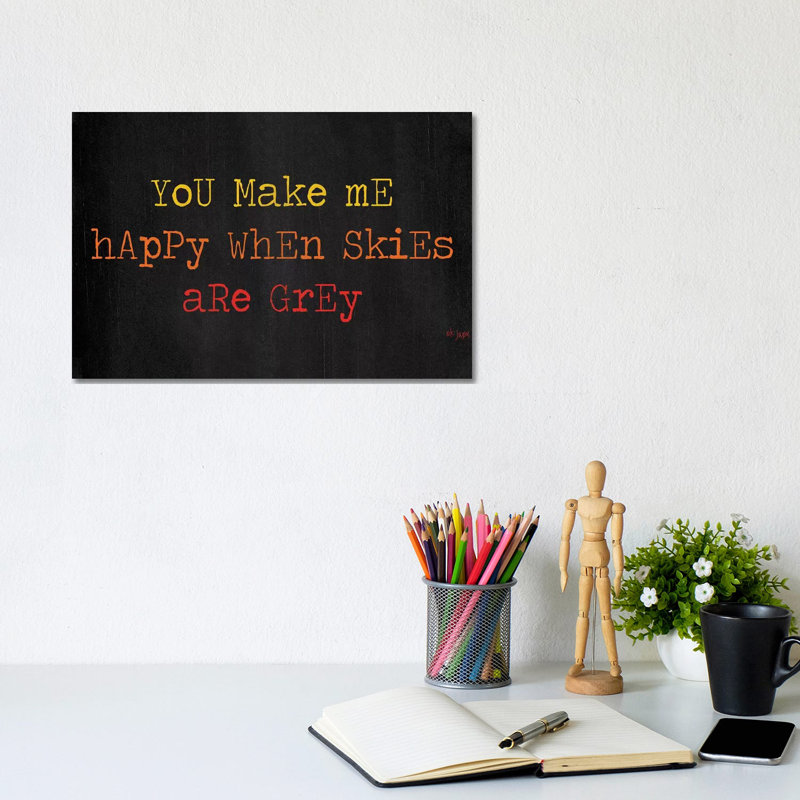 You Make Me Happy by Jaxn Blvd. - Wrapped Canvas Gallery-Wrapped Canvas Giclée, 20.32 cm H x 30.48cm W