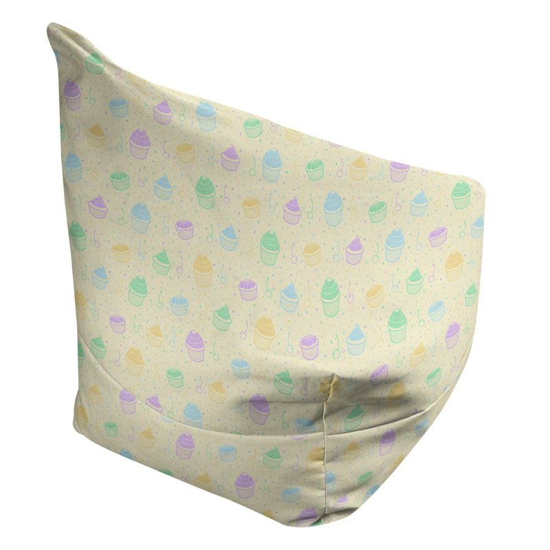 Leffel Bean Bag Chair & Lounger, 86" H x 2" W x 43" D, No Fill, Yellow/Green/Purple