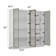 63" Wide 4 Glass Door Display Case With LED Light