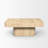 Tavora Ribbed Square Travertine Coffee Table