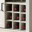 Armoire avec porte de grange coulissante et tablette à vin, imperméable et stable pour le balcon, l 23,5 po x l 12 po x H 32 po rangement rustique - atelier modèle,