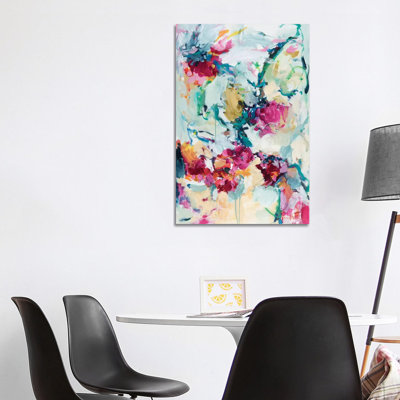 Jade Blossoms by Amira Rahim - Wrapped Canvas Painting