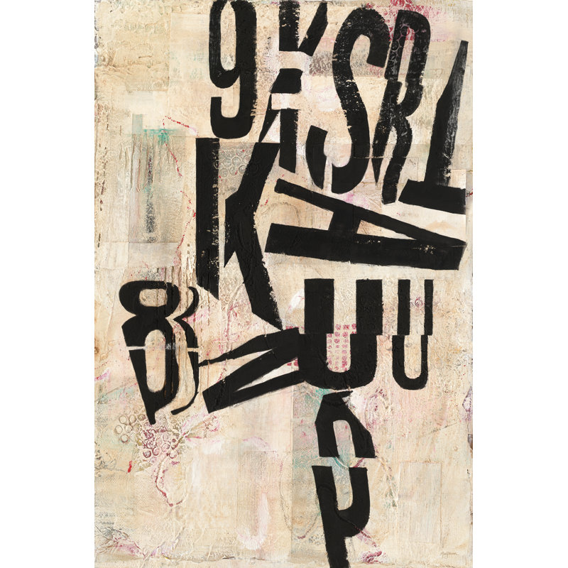 Type Abstraction I - No Frame Print on Canvas, 30cm H x 20cm W x 3.8cm D