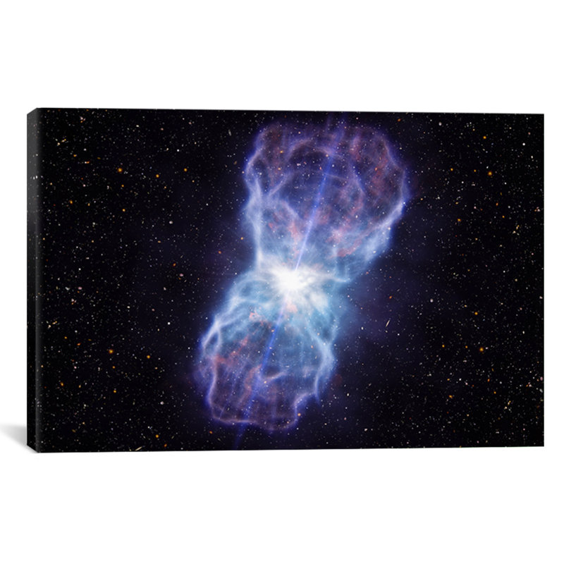 « hole explosion », impression sur toile, H 12 po x l 18 po x P 1,5 po, Pas de tapis, Toile tendue