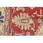 Tapis rouge en laine noué à la main de conception unique 6 pi 2 po x 8 pi 7 po Gabbriella