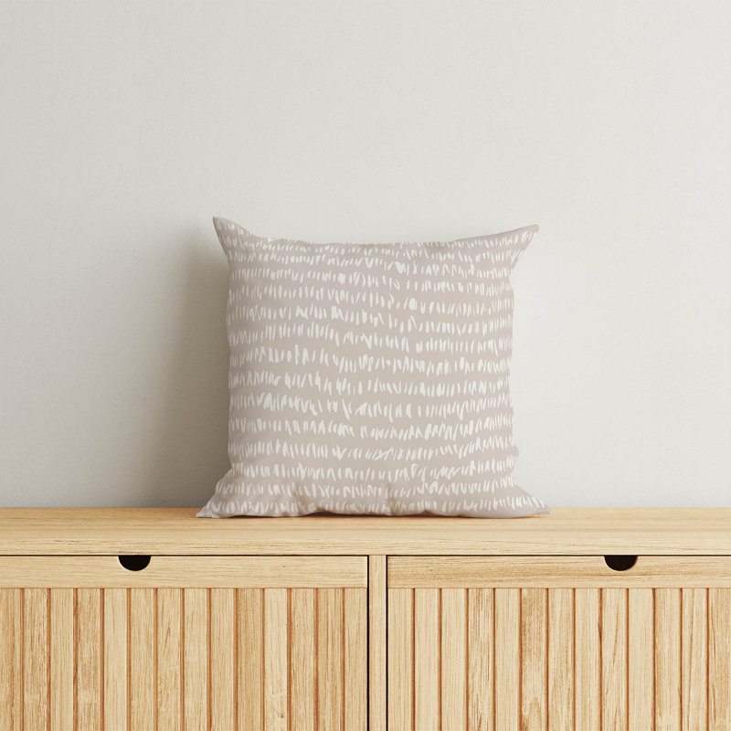 Crop Row Taupe Throw Pillow, 18"H x 18"W