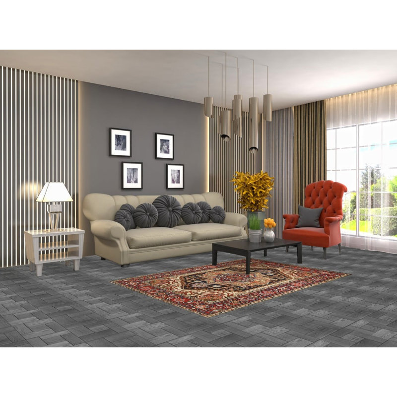Tapis traditionnel indien fait à la main 4 x 6