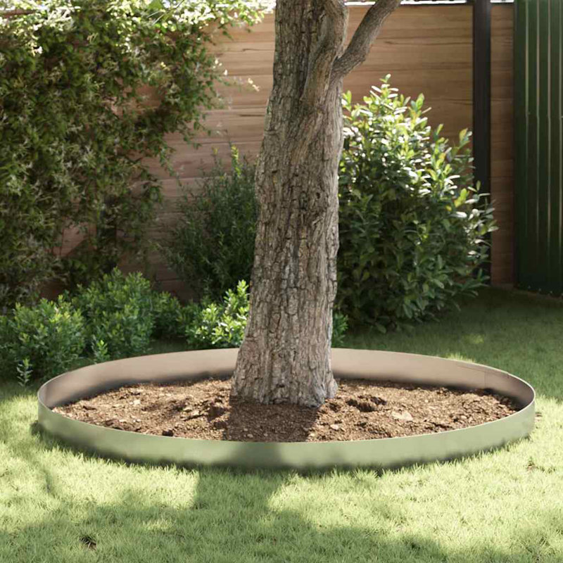 20cm H x 450cm W Galvanised Steel Lawn Edging