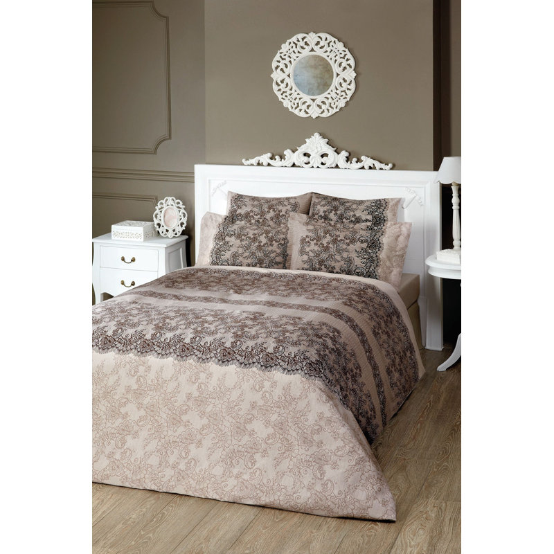 Ajur Sateen Geometric Flat Sheet, Queen Flat Sheet