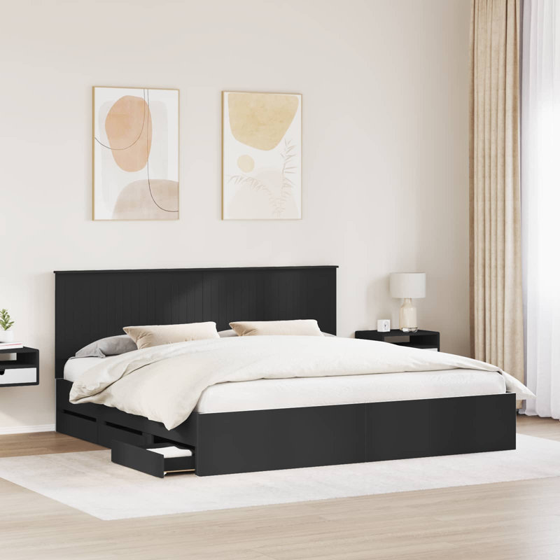 Bed, Black, Super King (6')
