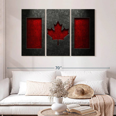 Borges Canadian Flag Stone Texture