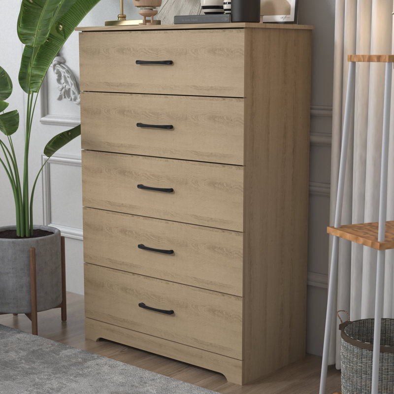 Arkia 5 Drawer 31.5" W Dresser, Oslo Oak