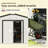 Outdoor Storage Shed with Spacious Storage Space,Backyard Tools Storage Shed,Garden Metal Shed-129387163-129387164