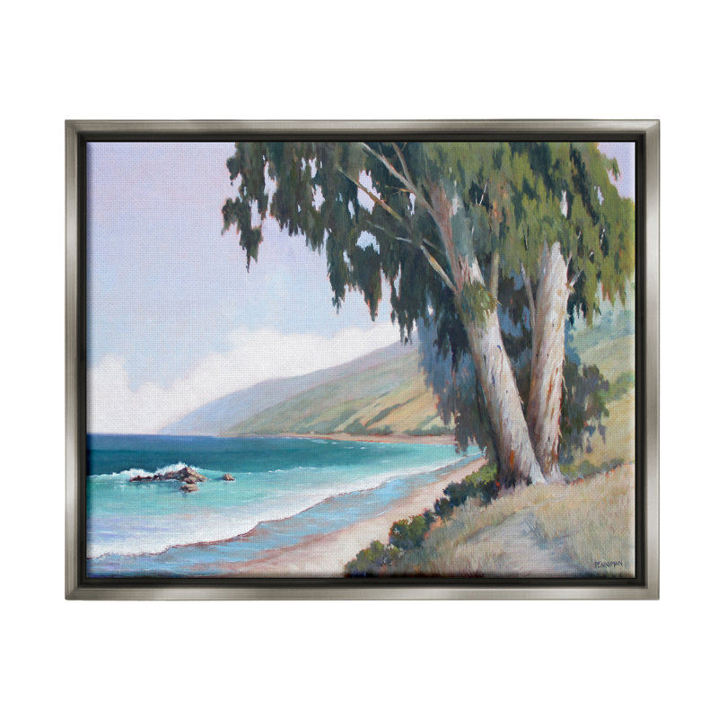 Art mural sur toile flottant Seaside, H 25 po x l 31 po x P 1,7 po, Cadre flottant gris lustré