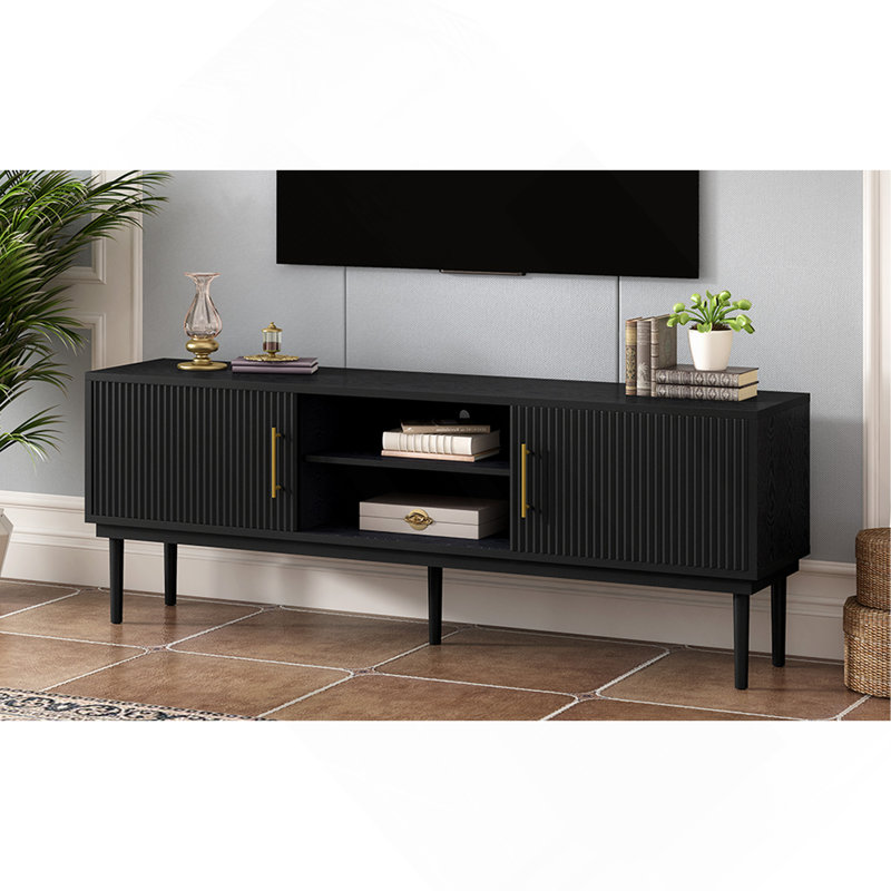 Meuble télé 74,9 po pour téléviseur de 75 po ou moins Darsy, Noir
