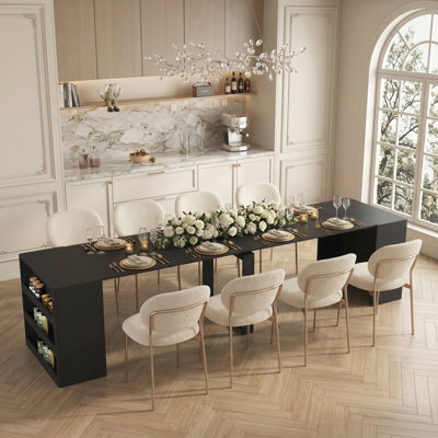 124" Extendable Console To Dining Table, Seats Up To 10