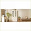 Cabinets, garde-manger rétro blanc cassé avec portes en verre et amp; Rangement à lattes, H 75,25 po x l 36,25 po, panneau de fibres à densité moyenne pour le salon