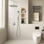 Ensemble de robinet de douche 12 po, pomme de douche carrée et nickel brossé à la main-115046559