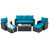 Peacock Blue Cushion/Black Frame