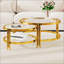Ensemble de tables basses 2 pièces Modern Modern Gold Finish