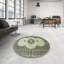 Tapis rond rond multicolore tissé à la machine-1442390308
