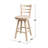 Delmontez Swivel Solid Wood Counter Stool-43807967