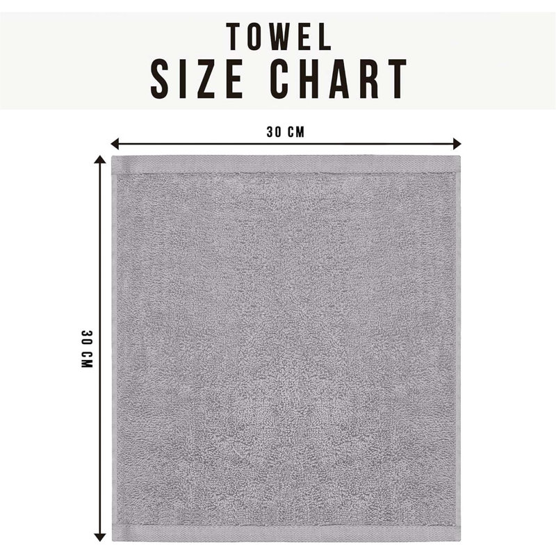 100% Cotton Fingertip Towel, Grey