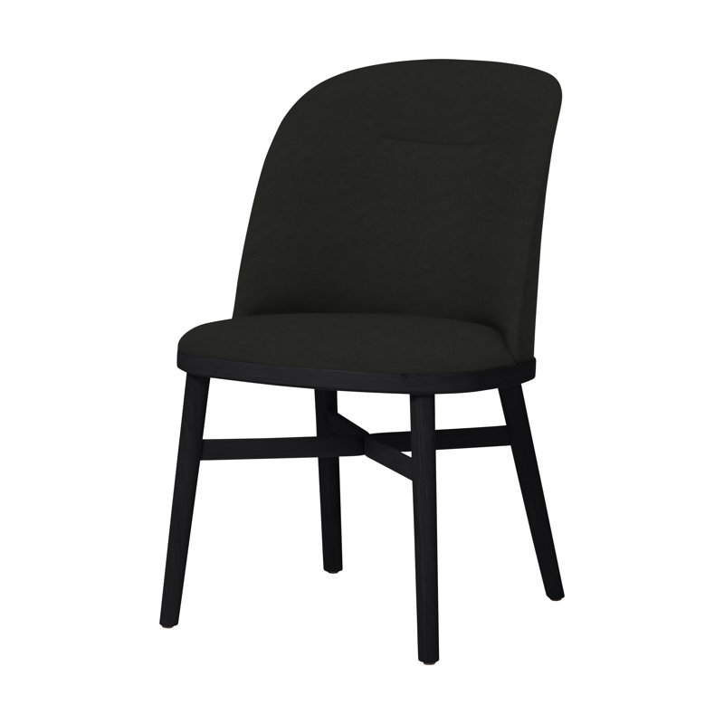 Chaise de salle à manger Bund de Neri & Nu, Chêne onyx, Nouveau noir Newcastle 65
