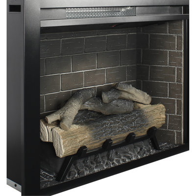 28 Inch Electric Fireplace Insert - Smokeless Firebox, 1500W Heating, 4 Flame Colors, Adjustable Brightness, Overheat Protection, Remote Control, Wall