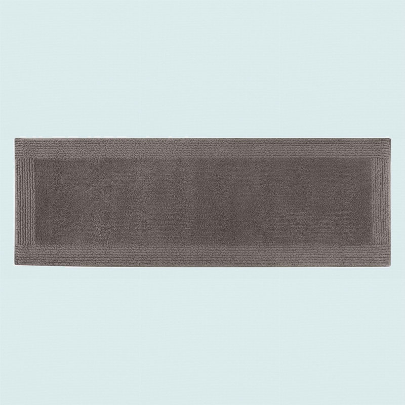 1 tapis de bain réversible 100% coton touffeté 3000 g / m², L 30 po x l 20 po, Gris anthracite