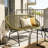 51.92'' Wide Curved Iron Loveseat-1967819224