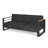 3 Seater With Aluminium Build And -Blocking Seat Covers, Black Rust- - Materials,