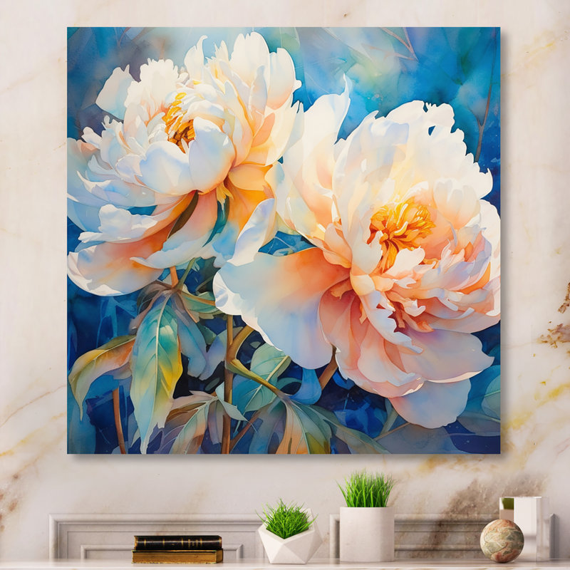 Pivoine rose captivante III sur toile, Toile tendue, H 30 po x l 30 po x P 1 po