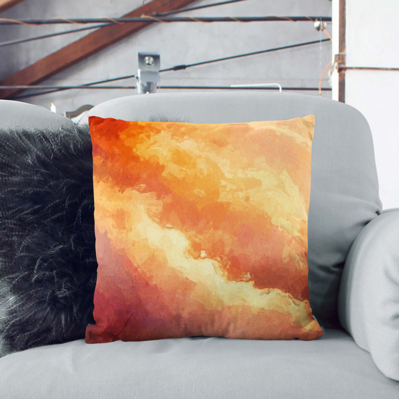 Passing Clouds Cushion with Filling, Black, 40cm H x 40cm W x 15cm D