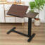 Table basse roulante en noyer à hauteur réglable, table mobile polyvalente pour le salon et amp; Chambre à coucher