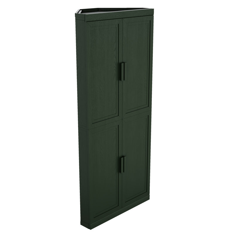 Armoire d'angle avec tablette réglable Cieria, Green