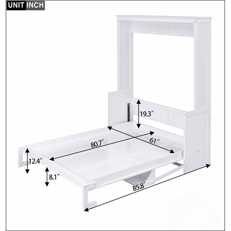Lit escamotable peu encombrant avec tablette intégrée, alliant confort et rangement pour une vie plus efficace.