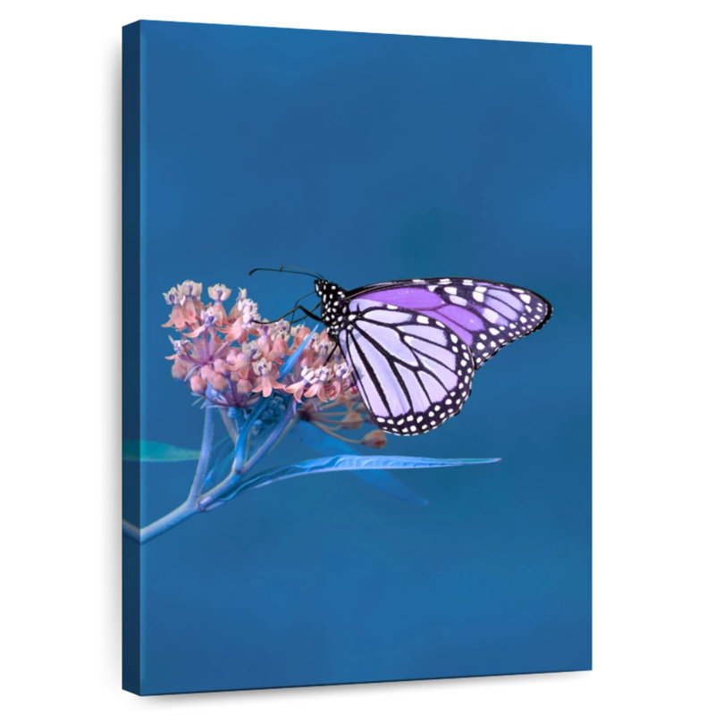 Brampt Purple Monarch Butterfly, 12" H x 8" W