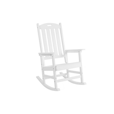 Chaise berçante, adaptée à toutes les saisons: Méridienne d'extérieur, fabriquée en matériau robuste HANPS, équipée de 304 accessoires en acier inoxydable.