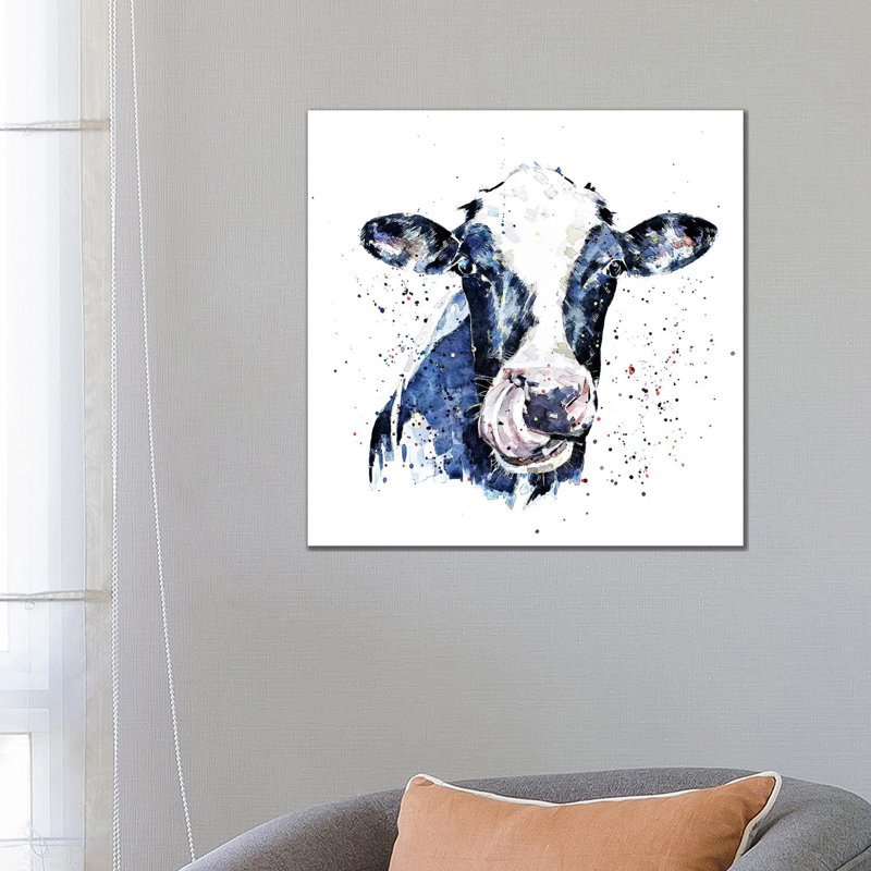 Holstein Cow I - Painting on Canvas, Wrapped Canvas, 45.72 cm H x 45.72 cm W x 3.175 cm D