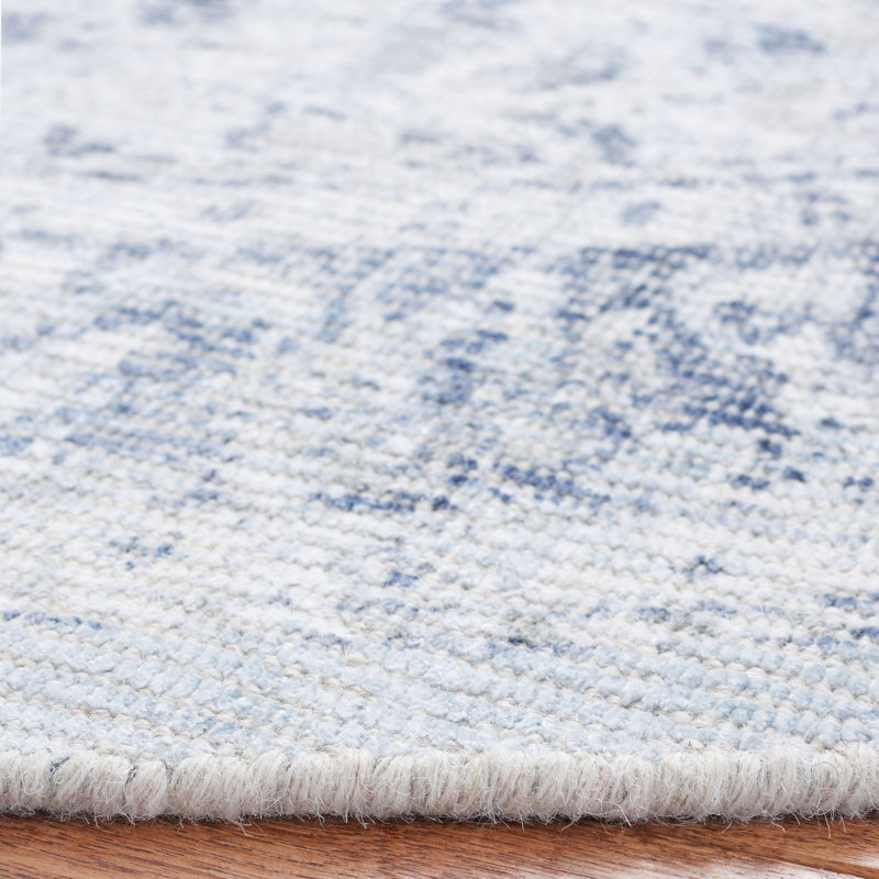 Tapis oriental ivoire en laine / viscose tissé à la main Abry, Carré 6 pi